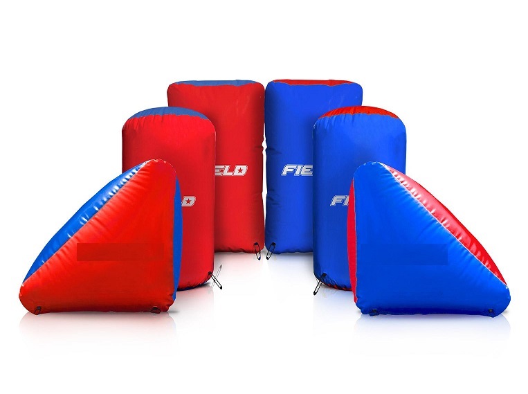 Low Impact Inflatable Bunkers Set of 6 Un Red/Blue